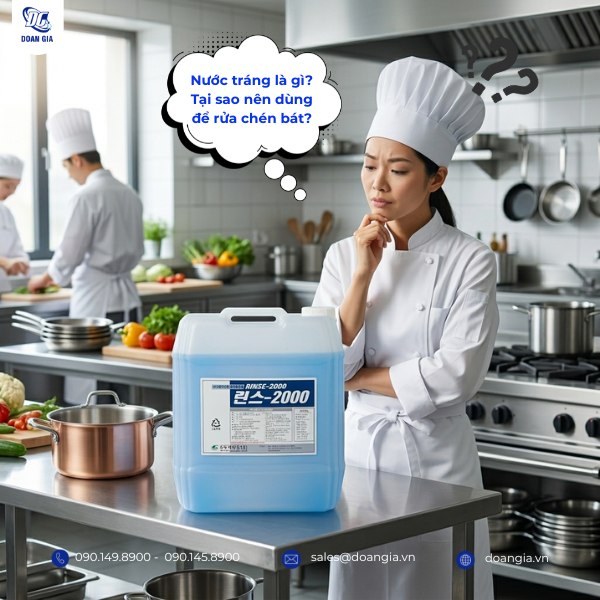 hóa chất tráng cho máy rửa chén