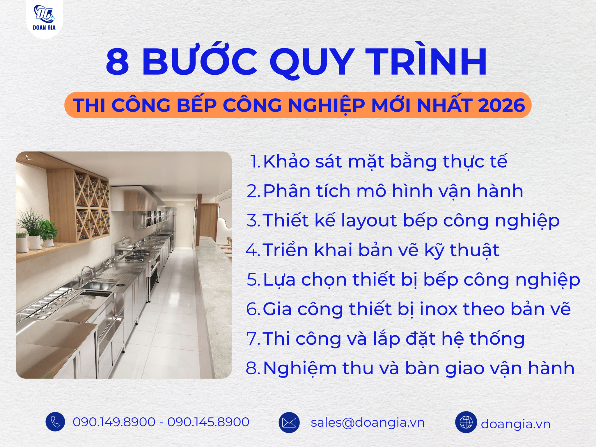 quy trình bếp công nghiệp