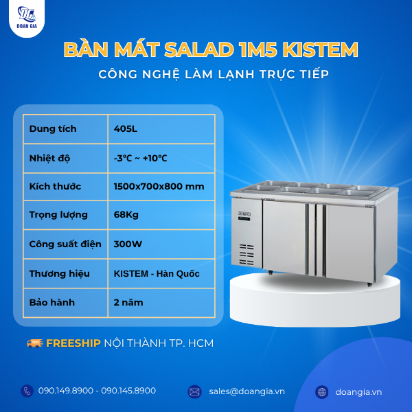 tủ bàn salad công nghiệp