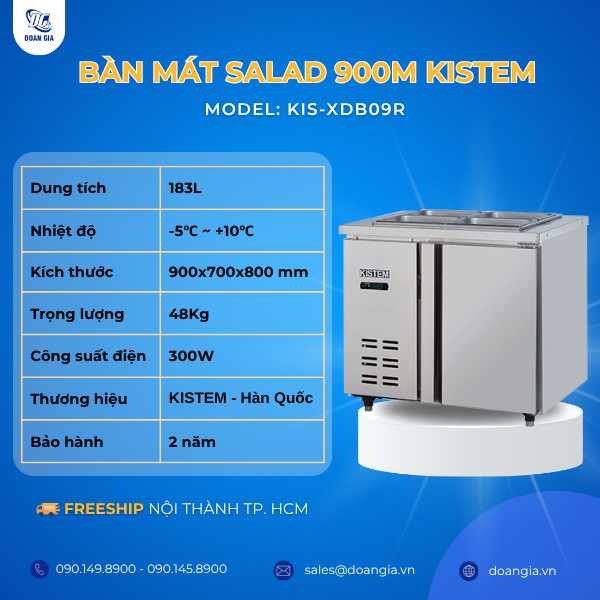 bàn mát salad 1 cánh
