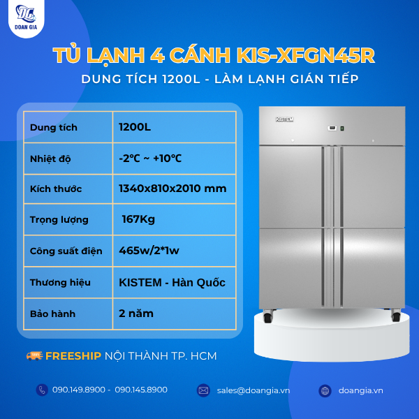 thông số kỹ thuật tủ lạnh 4 cánh gián tiếp