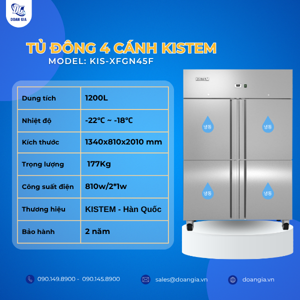tủ đông công nghiệp 4 cánh