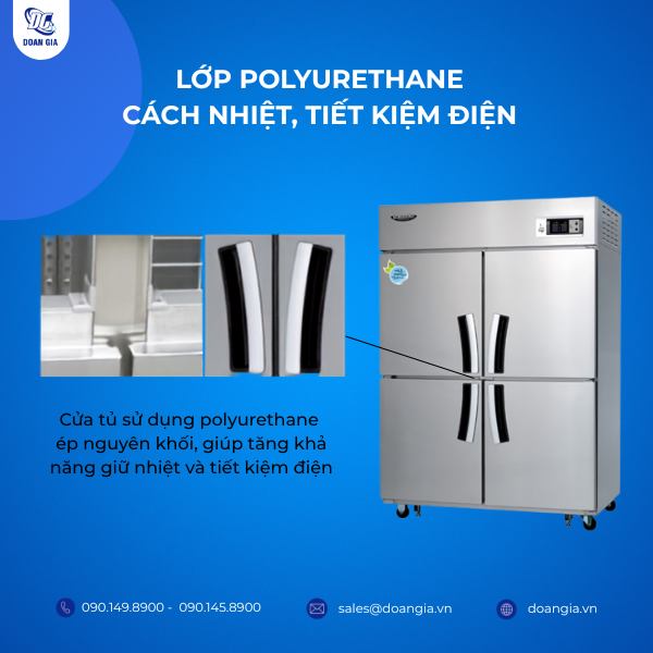 tủ đông 4 cánh công nghiệp