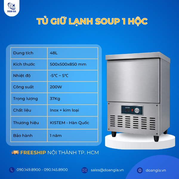 tủ giữ lạnh soup 1 hộc