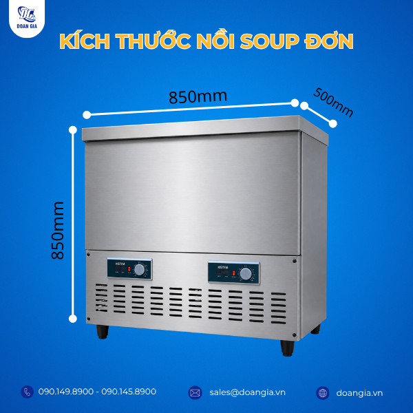 kích thước nồi soup đôi