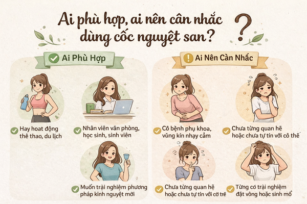 Ai phù hợp, ai nên cân nhắc dùng cốc nguyệt san?