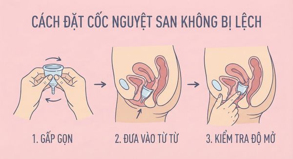 Cách Đặt Cốc Nguyệt San Không Bị Lệch