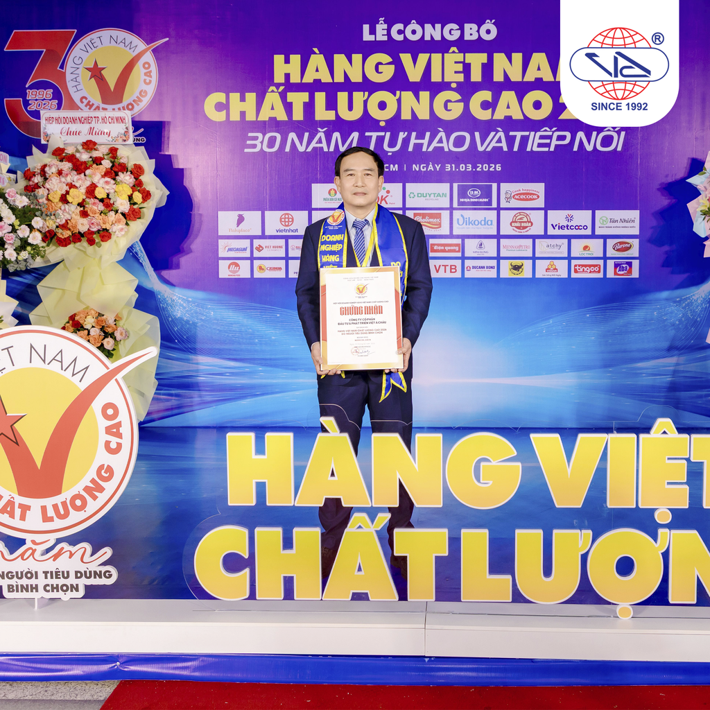VIỆT Á CHÂU (VAC) MỘT LẦN NỮA ĐƯỢC VINH DANH HÀNG VIỆT NAM CHẤT LƯỢNG CAO NĂM 2026