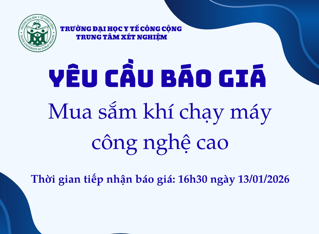 YÊU CẦU BÁO GIÁ: Mua sắm khí chạy máy công nghệ cao