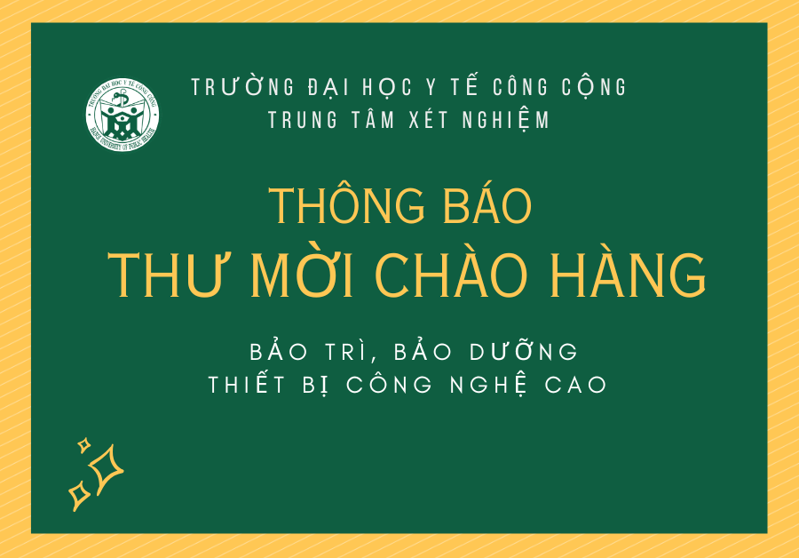 Thư mời chào hàng Kiểm tra - bảo trì thiết bị công nghệ cao năm 2026