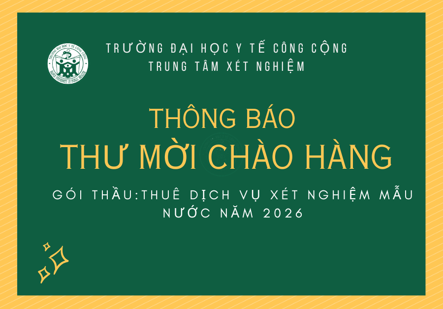 Yêu cầu báo giá: Thuê dịch vụ xét nghiệm mẫu nước năm 2026