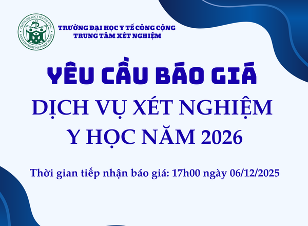 YÊU CẦU BÁO GIÁ: Thuê dịch vụ xét nghiệm y học năm 2026
