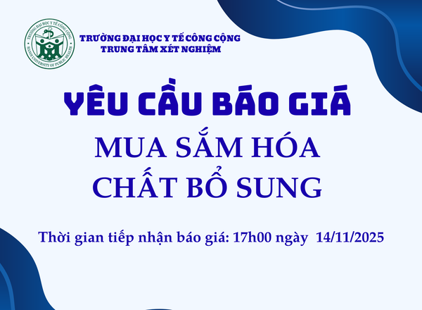 YÊU CẦU BÁO GIÁ: Mua hóa chất bổ sung