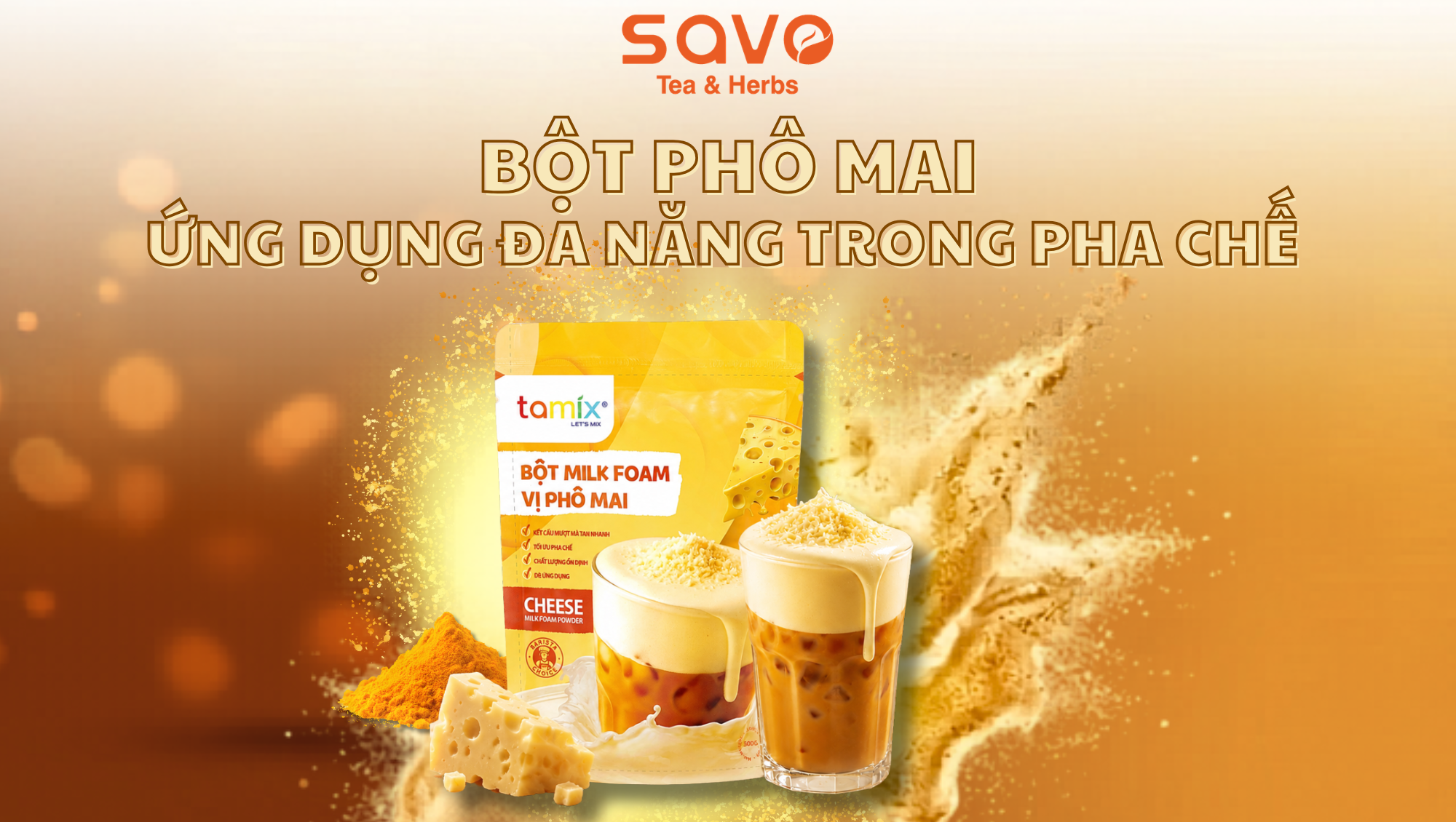 Bột phô mai: Ứng dụng đa năng trong pha chế