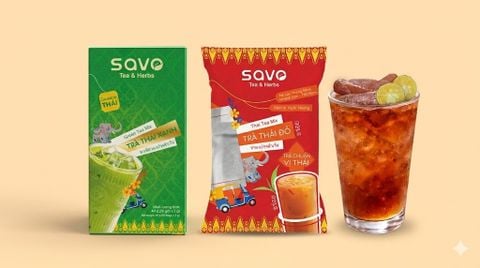 Trà me Thái Đỏ giải nhiệt - công thức chuẩn vị từ trà Thái đỏ SAVO