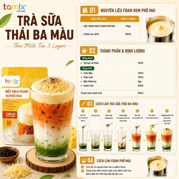 Công thức bột phô mai đa năng. Nguồn: savotea.com