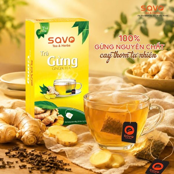 Trà gừng túi lọc SAVO