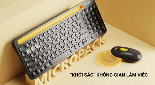 Combo bàn phím chuột Micropack: Khởi sắc góc làm việc nâng tầm trải nghiệm mỗi ngày.
