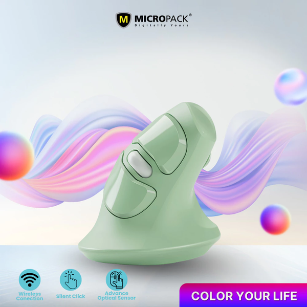 Chuột công thái học Micropack MP-V03W bảo vệ cổ tay khi làm việc lâu