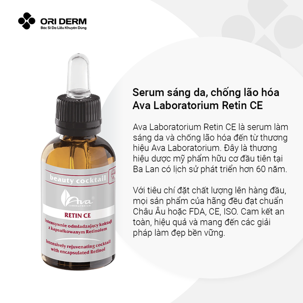 Ưu điểm serum Ava Laboratorium Retin CE 30ml