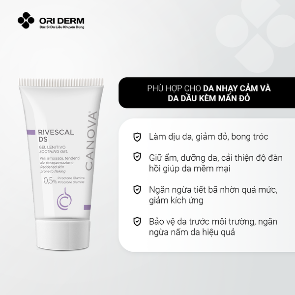 Công dụng Canova Rivescal DS Gel 50ml