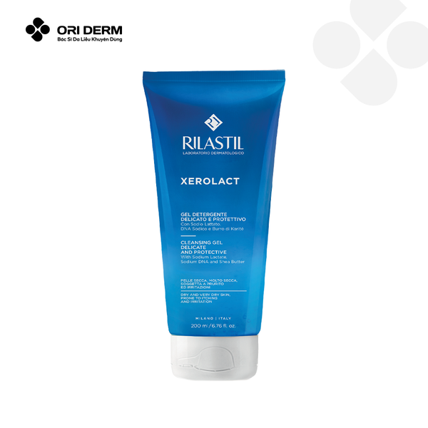 Bao bì gel Rilastil Xerolact Cleansing