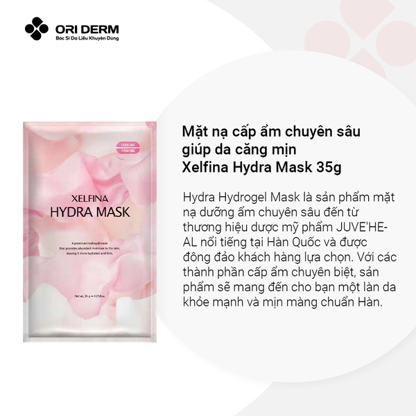 Ưu điểm mặt nạ cấp ẩm chuyên sâu giúp da căng mịn Xelfina Hydra Mask 35g