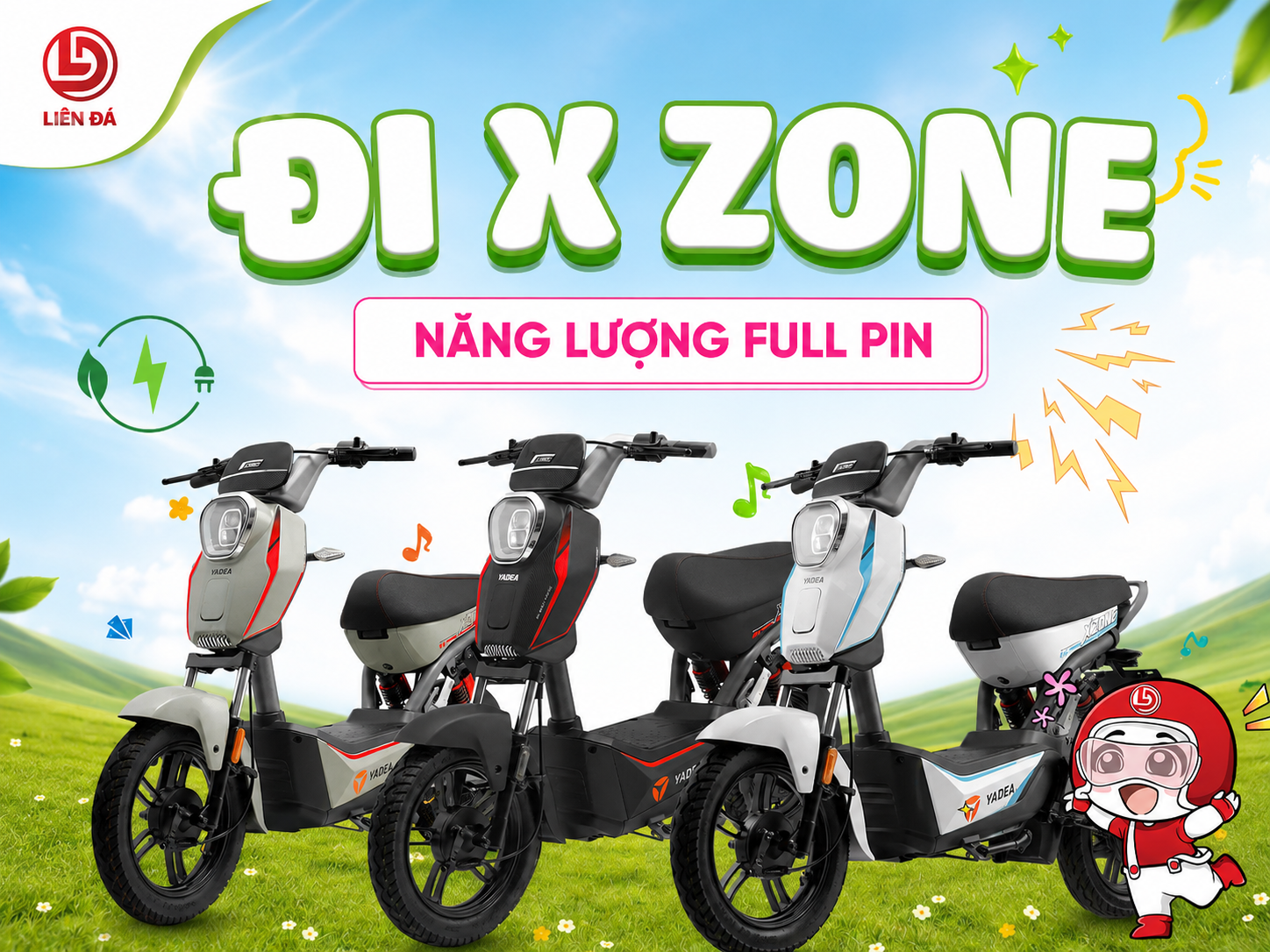 YADEA X ZONE – ĐI X ZONE, NĂNG LƯỢNG FULL PIN CHO MỌI HÀNH TRÌNH