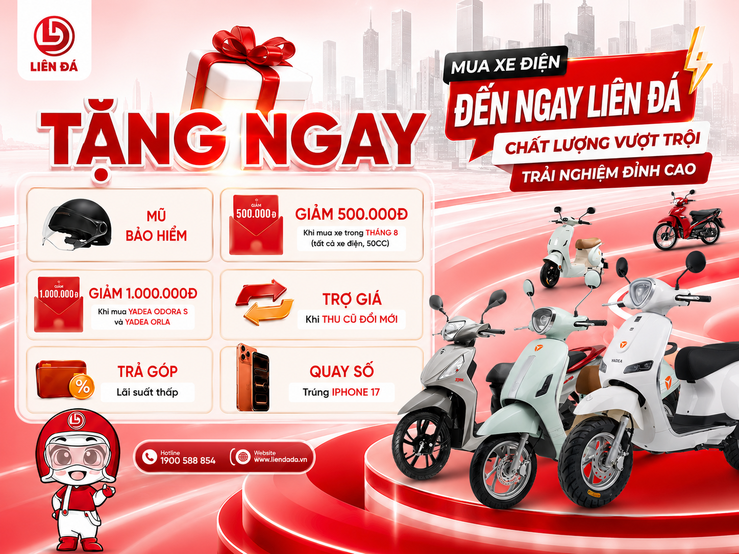 Mua Xe Đến Ngay Liên Đá - Tặng Ngay Ưu Đãi Lớn Khi Mua Xe Tháng 8