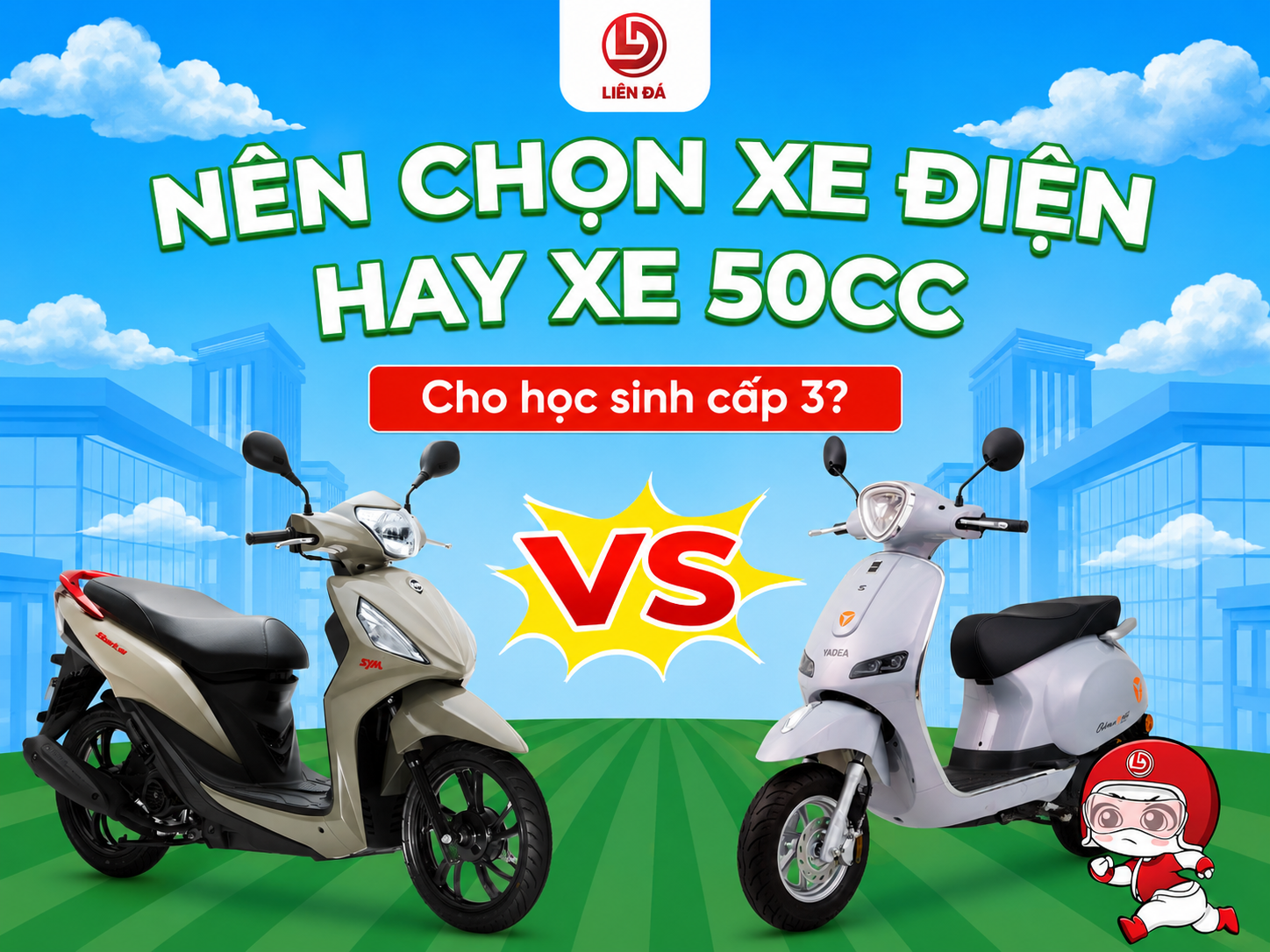 NÊN CHỌN XE ĐIỆN HAY XE 50CC CHO HỌC SINH CẤP 3?