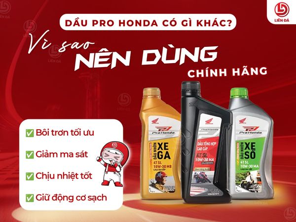 DẦU PRO HONDA CÓ GÌ KHÁC? VÌ SAO NÊN DÙNG CHÍNH HÃNG?