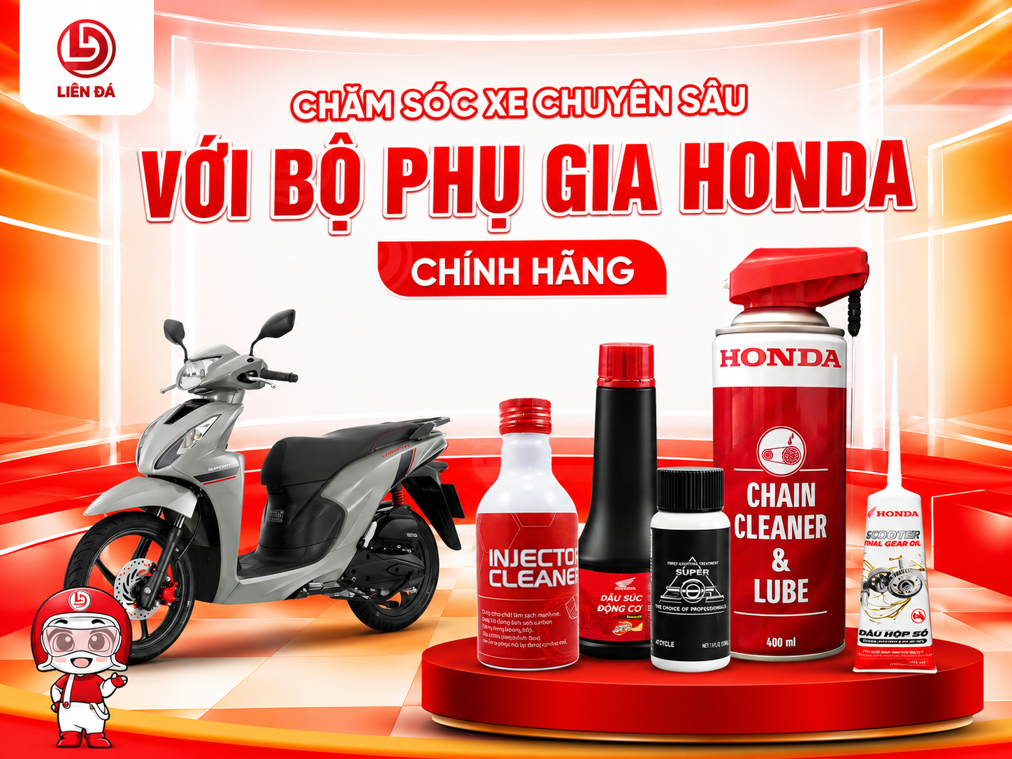 Honda Liên Đá Chăm Sóc Xe Chuyên Sâu Với Phụ Gia Chính Hãng