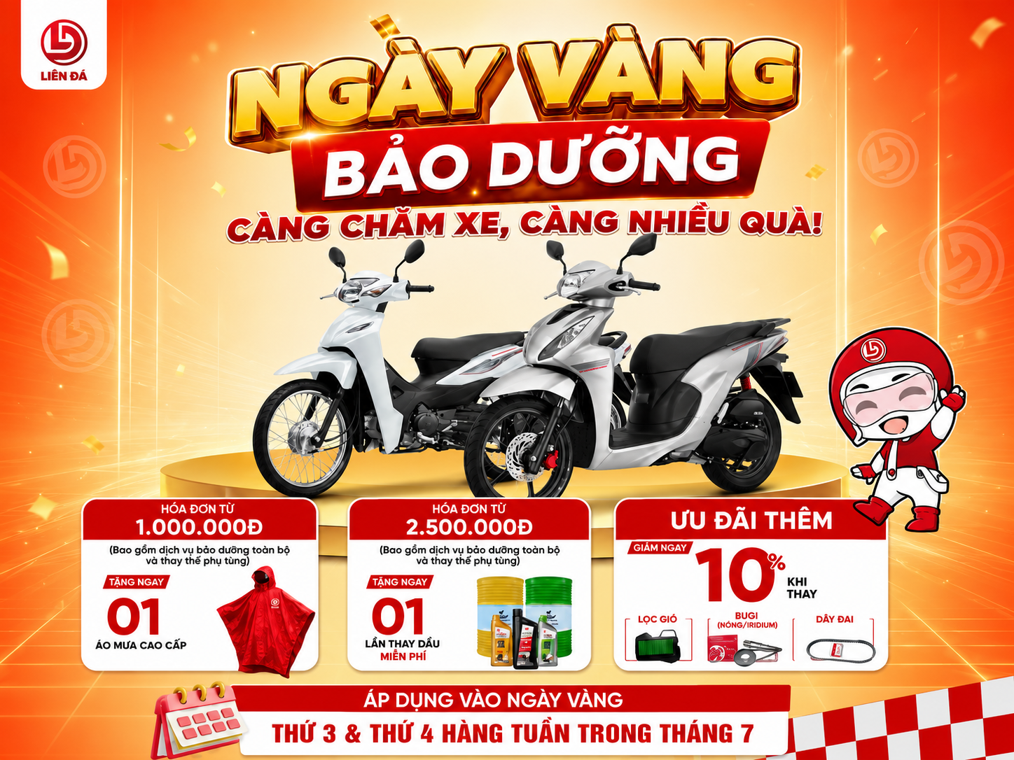 Ngày Vàng Bảo Dưỡng Honda Liên Đá Càng Chăm Xe Càng Nhiều Quà