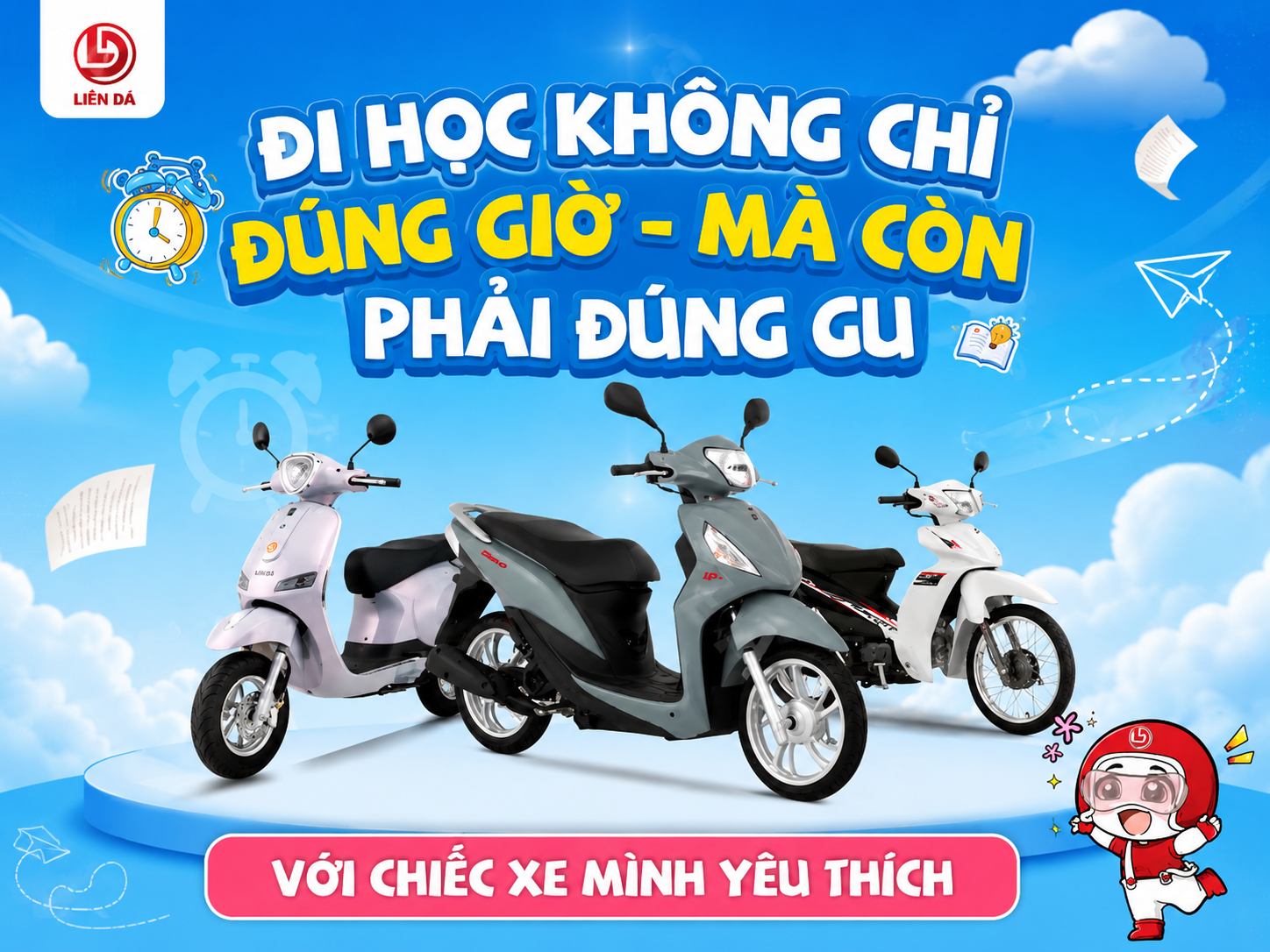 Đi Học Đúng Giờ, Đúng Gu Với Xe Điện Và Xe 50cc Liên Đá