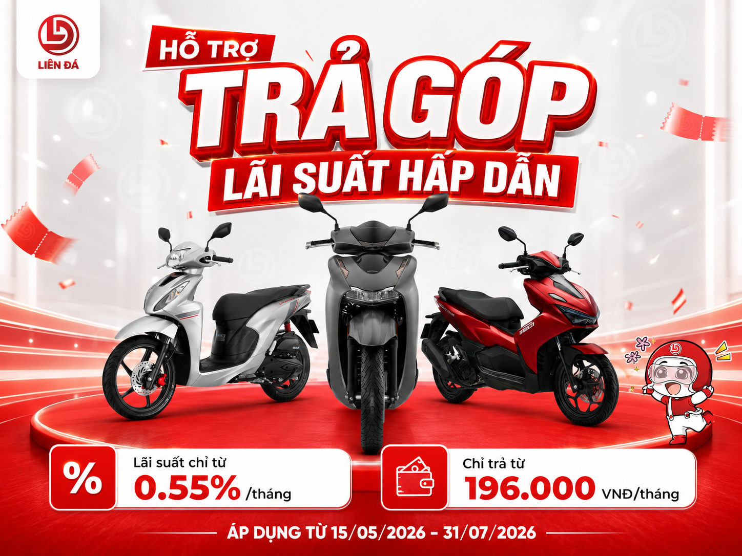 HỖ TRỢ TRẢ GÓP LÃI SUẤT HẤP DẪN TẠI HEAD LIÊN ĐÁ