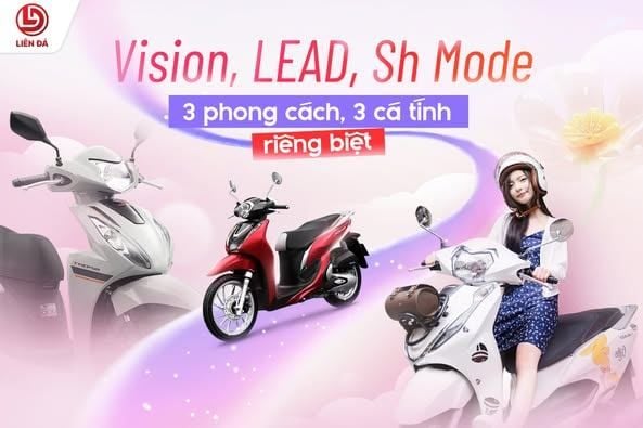 VISION, LEAD, SH MODE: 3 PHONG CÁCH, 3 CÁ TÍNH RIÊNG BIỆT