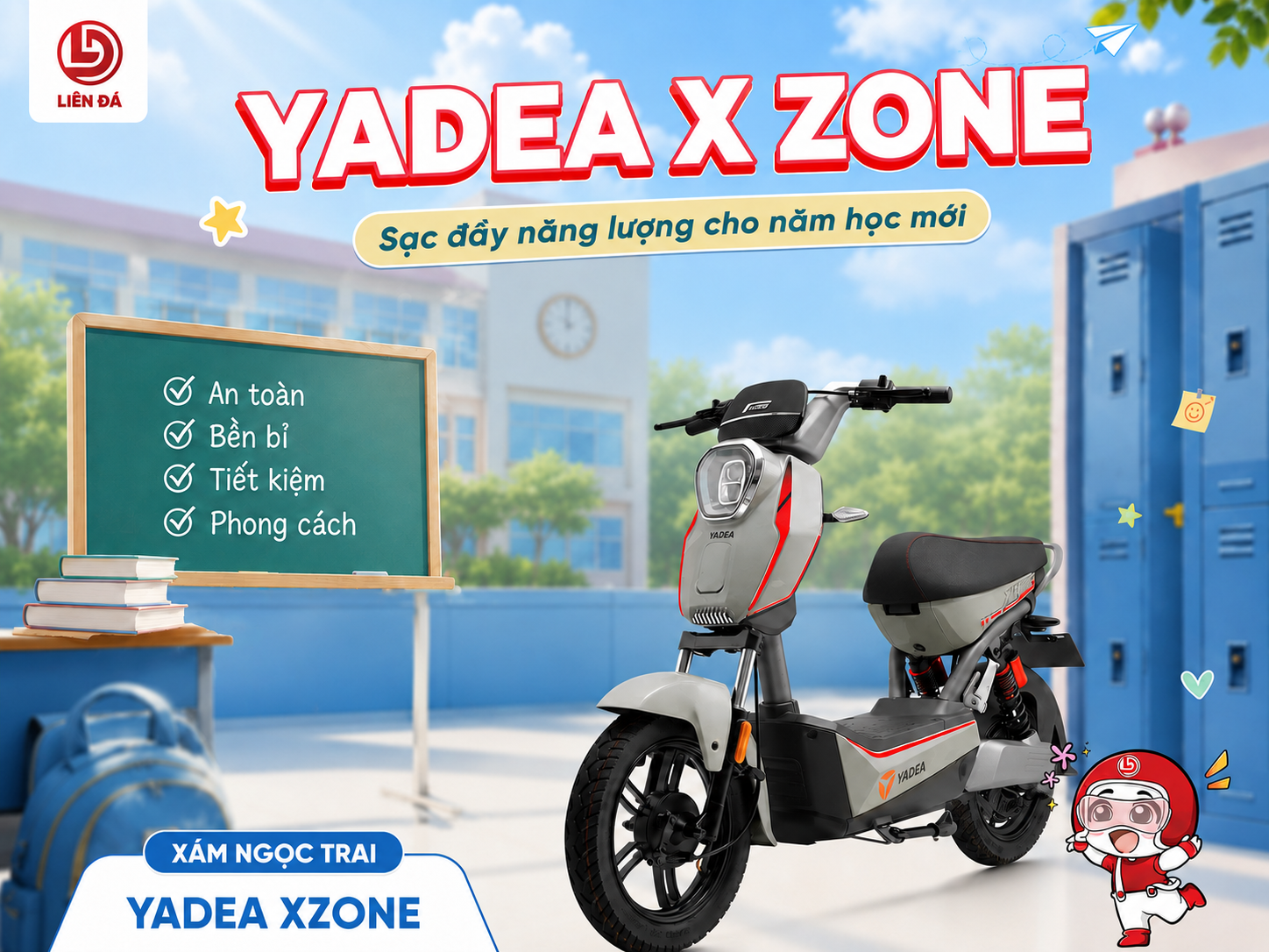 YADEA X ZONE Sạc Đầy Năng Lượng Cho Năm Học Mới