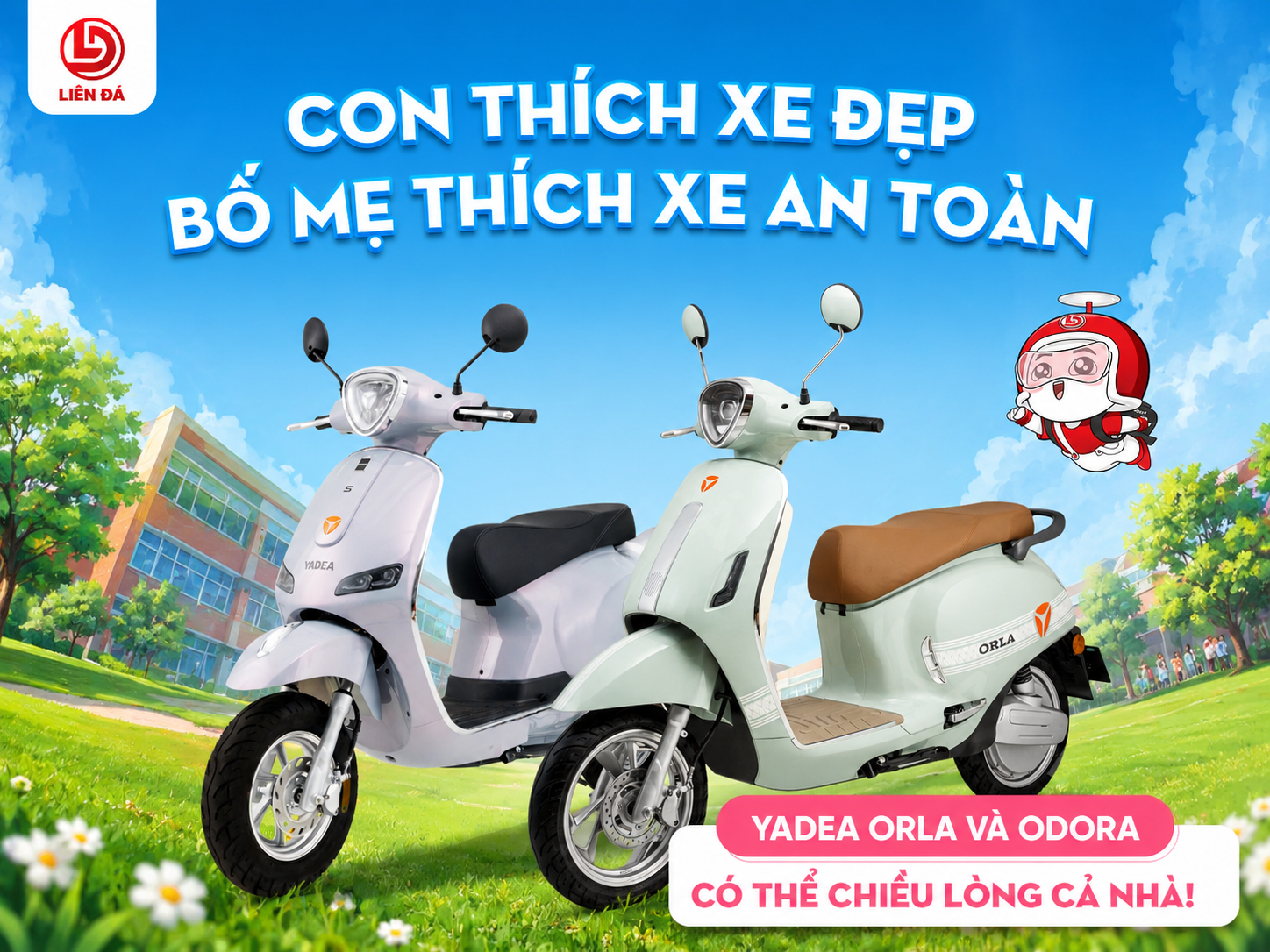 YADEA ORLA & ODORA – LỰA CHỌN XE ĐIỆN VỪA Ý CON, AN TÂM BỐ MẸ