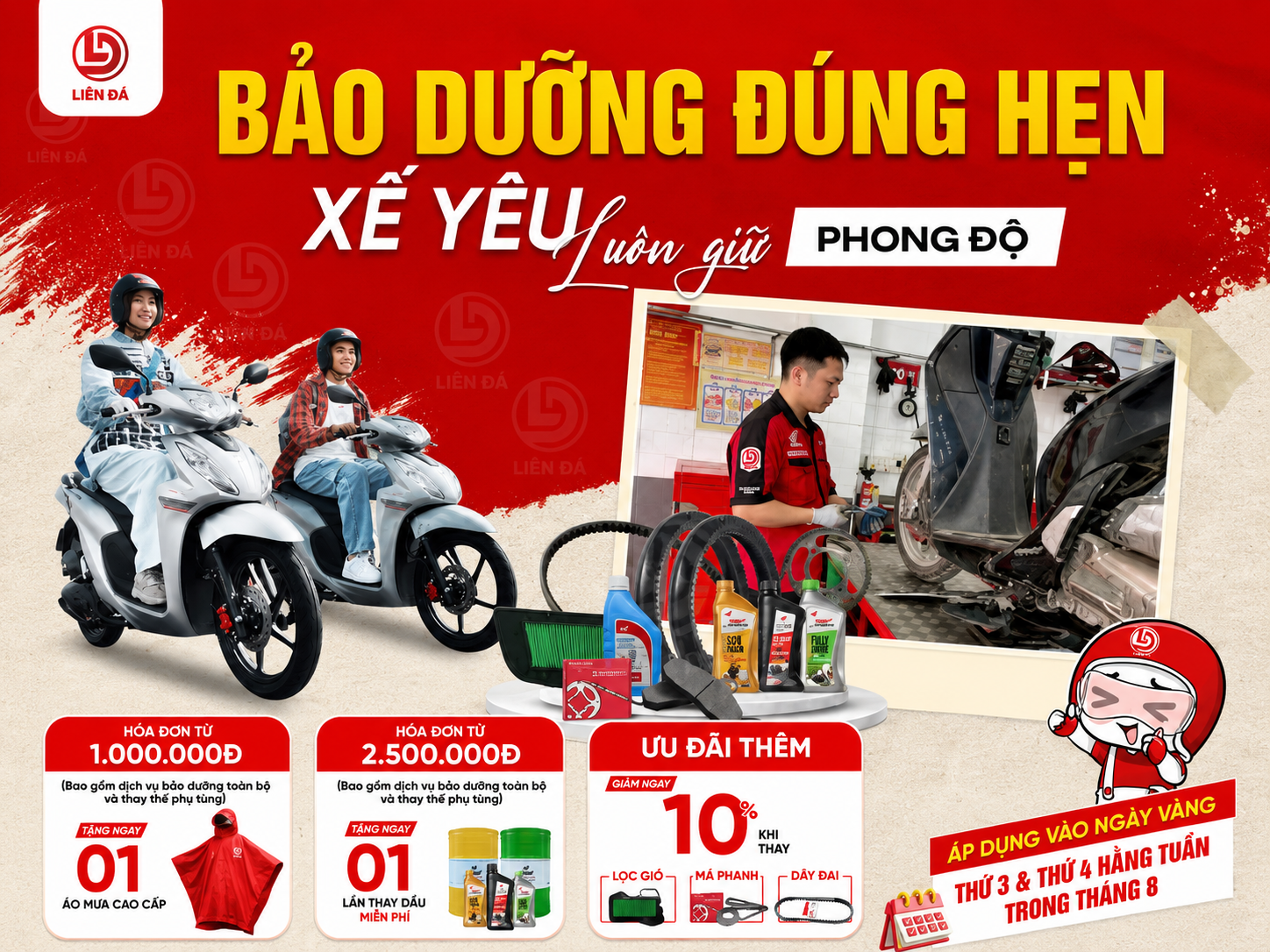 Bảo Dưỡng Đúng Hẹn, Xe Luôn Êm Ái Cùng Head Liên Đá