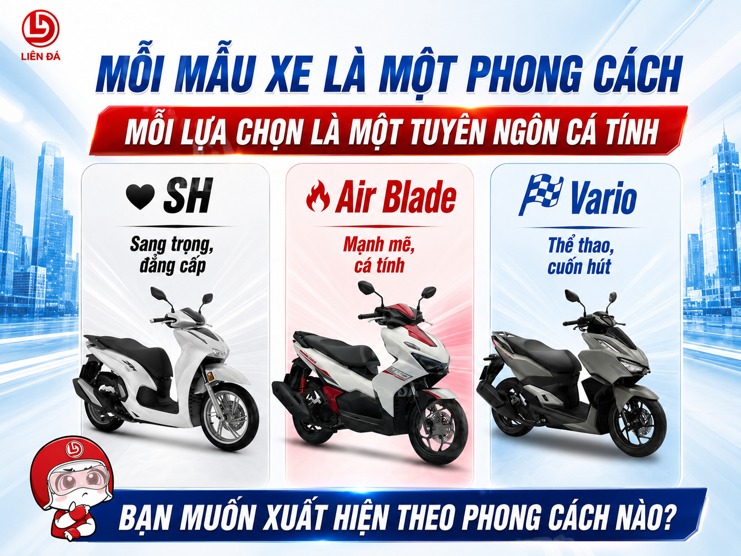 Mỗi Mẫu Xe Một Phong Cách Cùng Head Liên Đá