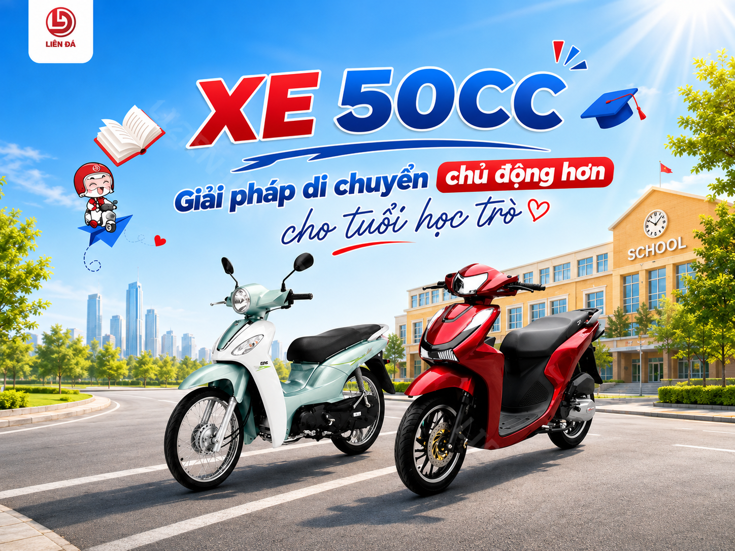 Xe Điện Và Xe 50cc – Giải Pháp Di Chuyển Chủ Động Hơn Cho Tuổi Học Trò