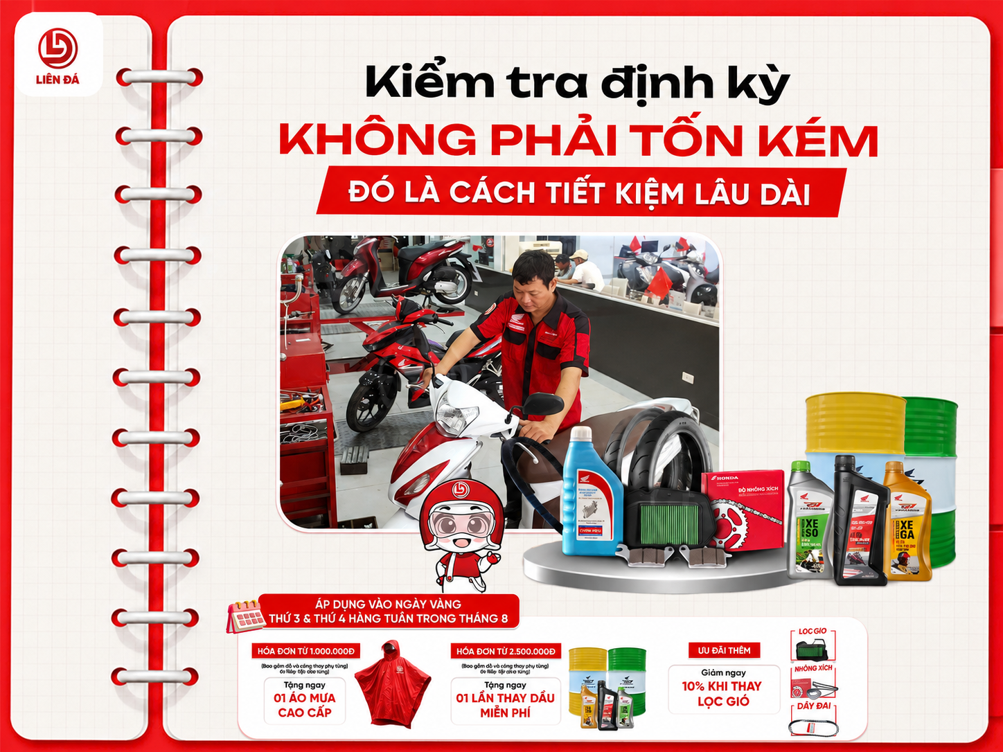 Kiểm Tra Định Kỳ Giúp Xe Bền, Tiết Kiệm Cùng Head Liên Đá