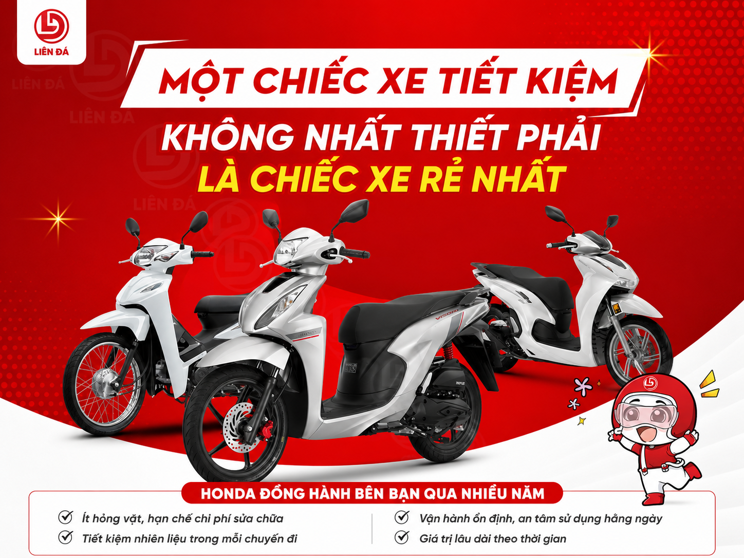 Xe Tiết Kiệm Dài Hạn Cùng Head Liên Đá Chính Hãng