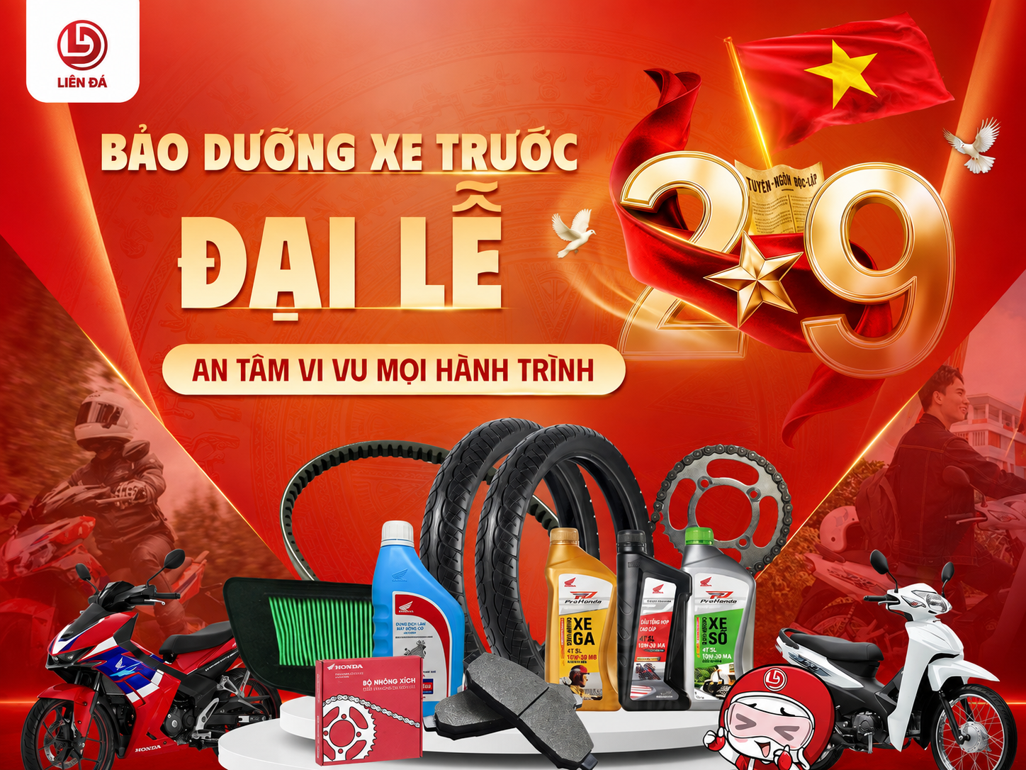 Bảo Dưỡng Xe Trước Đại Lễ 2/9 An Tâm Vi Vu Cùng Head Liên Đá