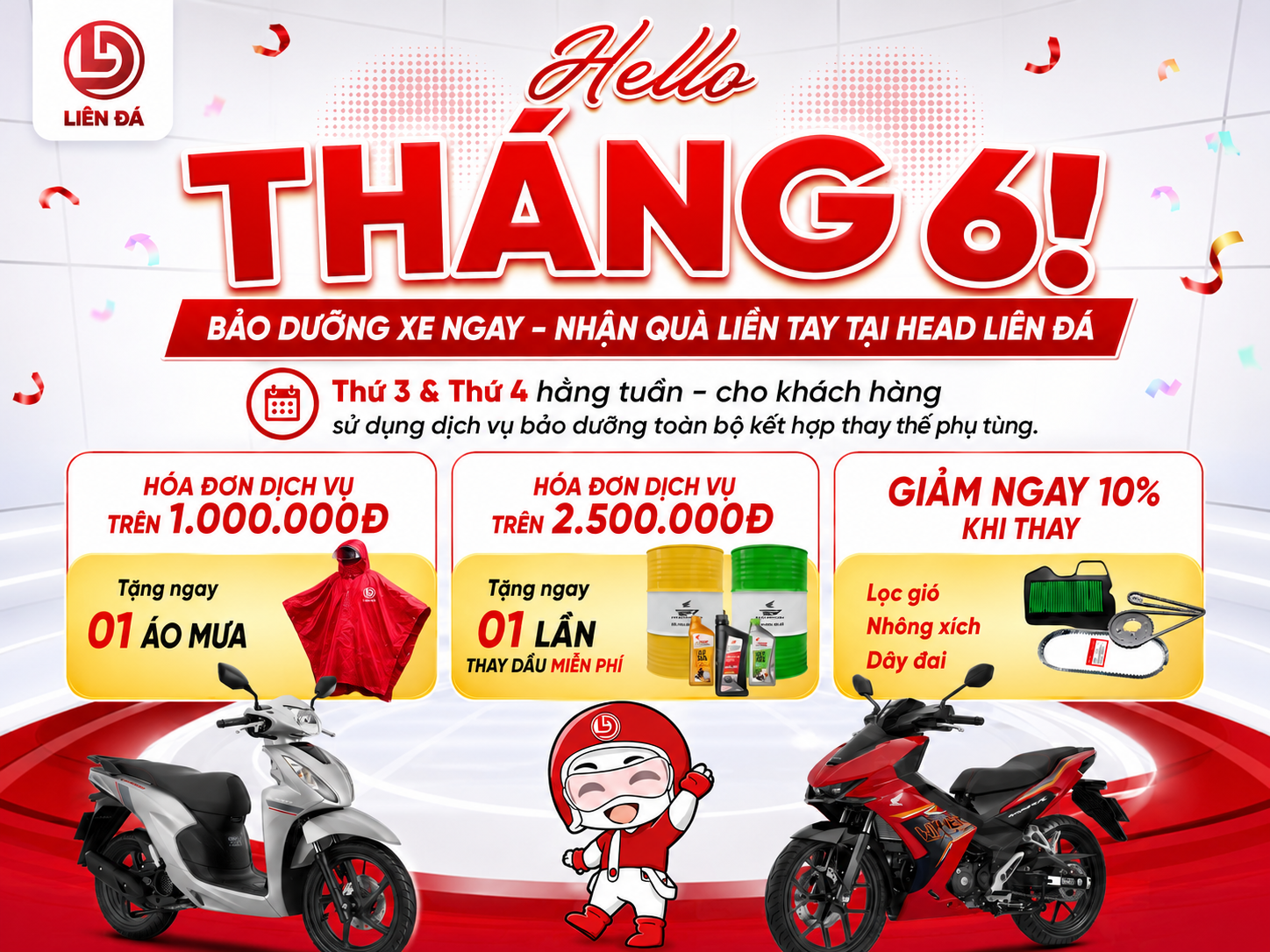 Head Liên Đá Bảo Dưỡng Xe Ngay Nhận Quà Liền Tay