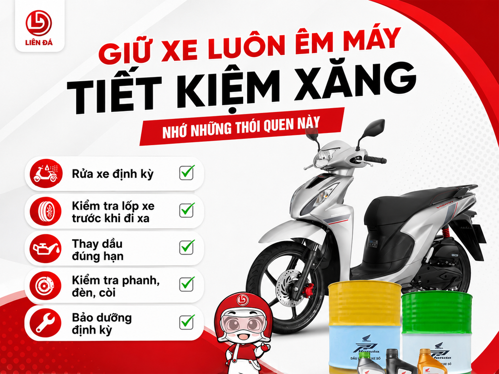 Giữ Xe Luôn Êm Máy, Tiết Kiệm Xăng Nhờ Những Thói Quen Này Cùng Head Liên Đá