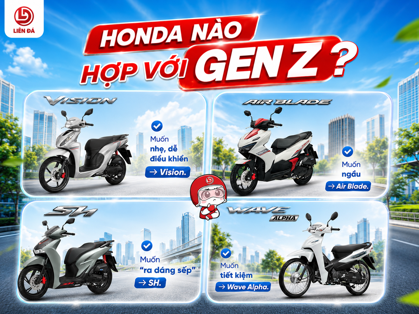Honda Nào Hợp Với Gen Z Nhất? Gợi Ý Từ HEAD Liên Đá