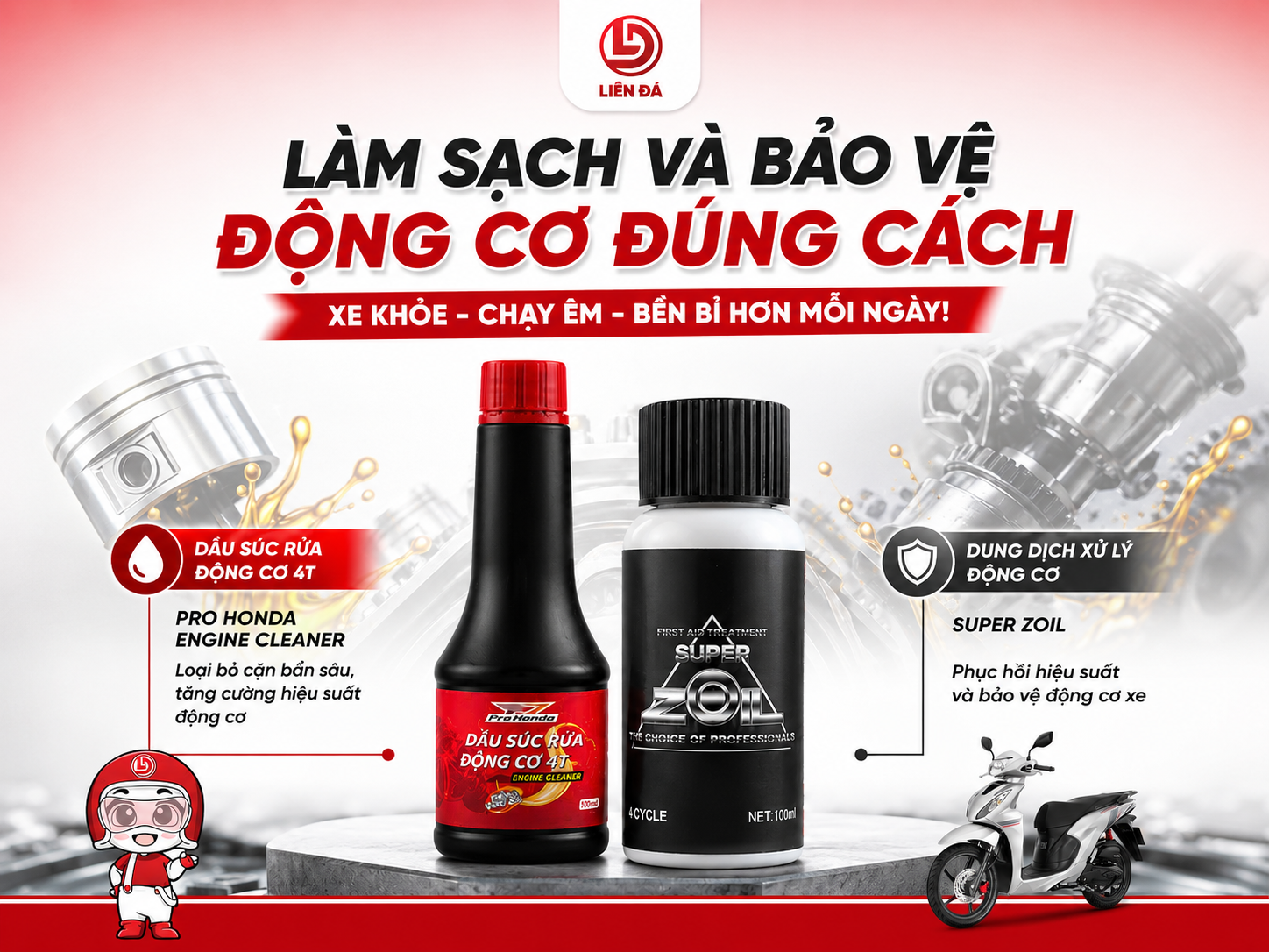 LÀM SẠCH & BẢO VỆ ĐỘNG CƠ ĐÚNG CÁCH – XE KHỎE, CHẠY ÊM HƠN MỖI NGÀY!