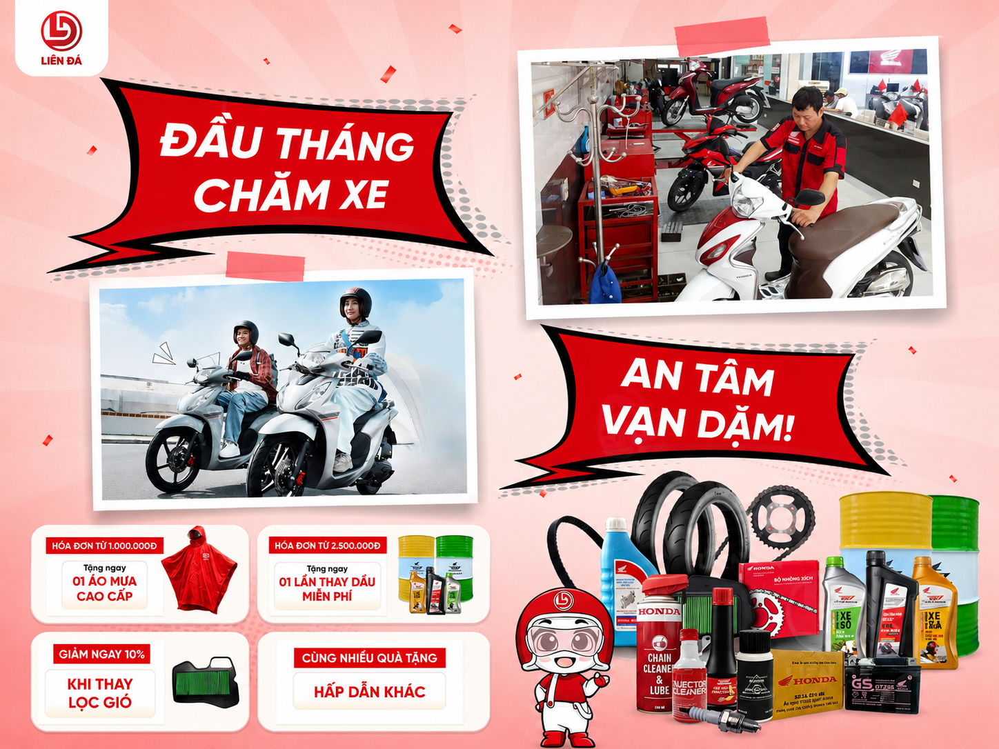 Đầu tháng chăm xe – An tâm vạn dặm cùng HEAD Liên Đá