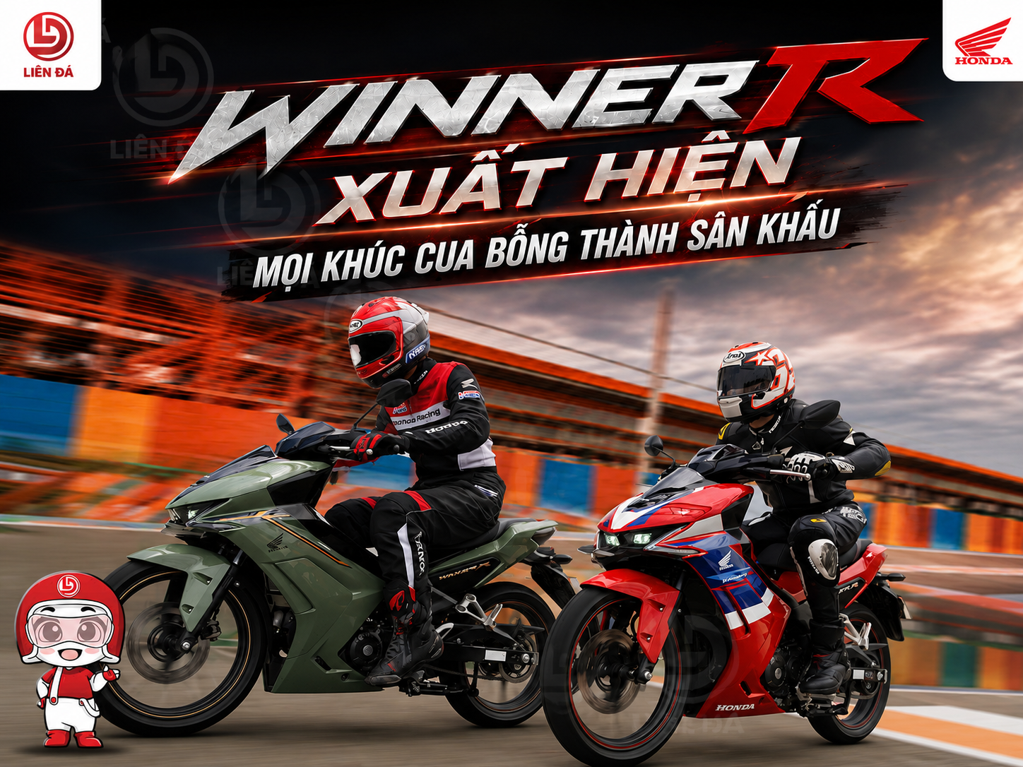 Honda Winner R Tỏa Sáng Cá Tính Cùng Head Liên Đá